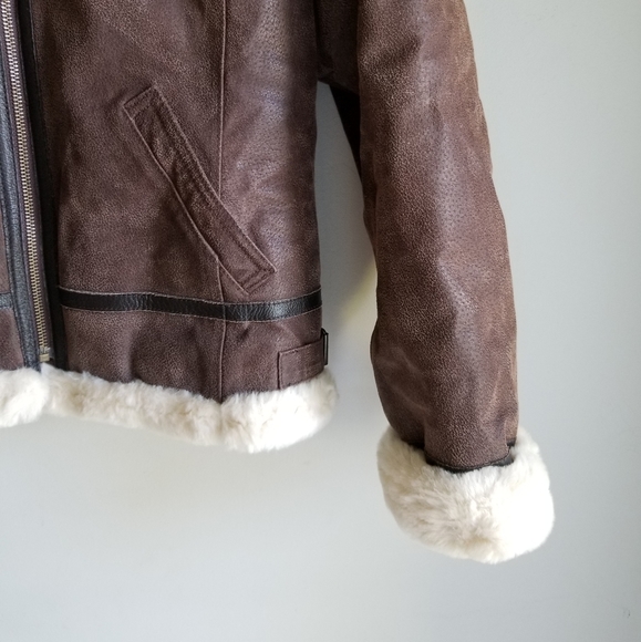 🧥DANIER AVIATOR JACKET WITH FAUX FUR - Picture 5 of 16